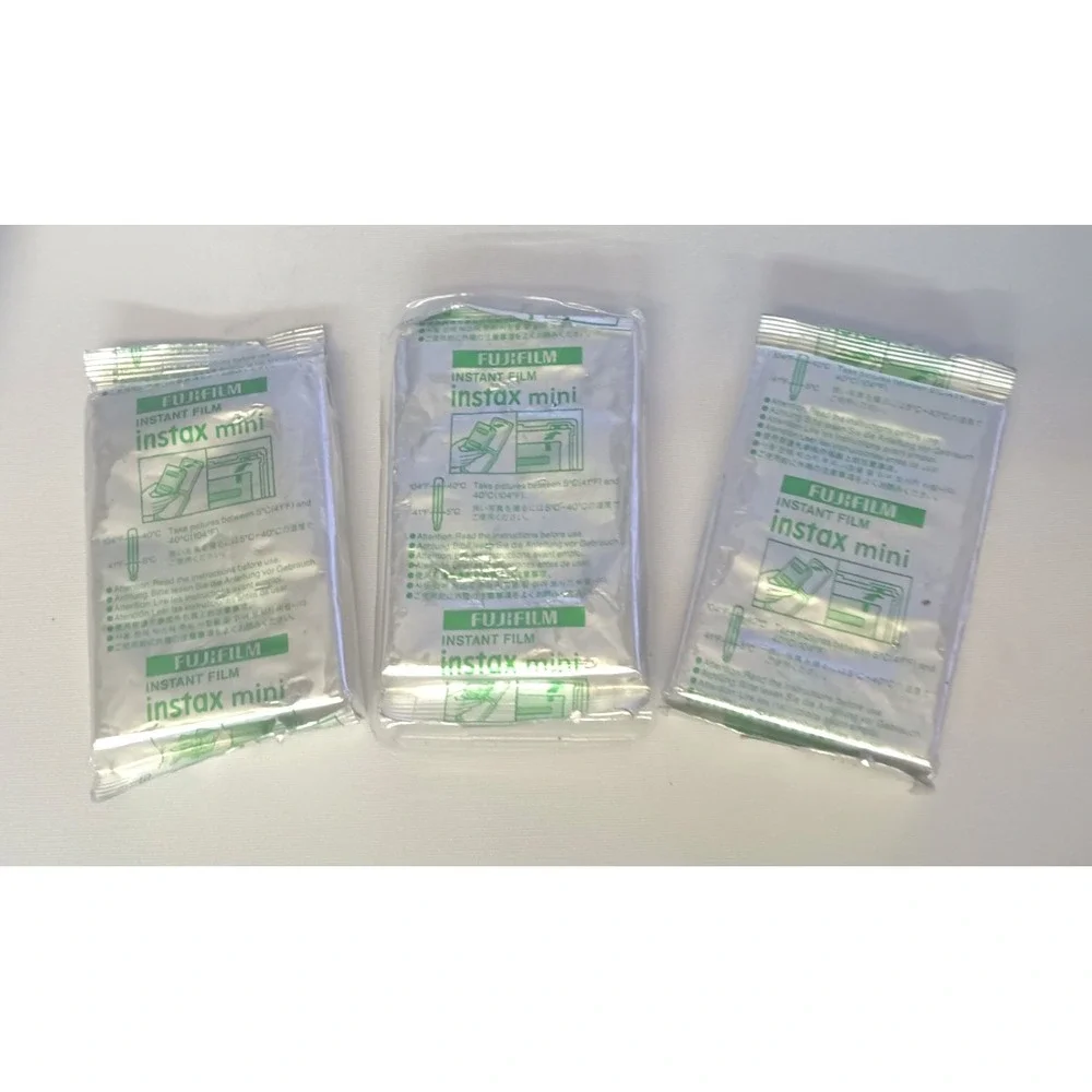 3x Fujifilm Instax Mini Film Genuine OEM Sealed in Foil Bag / Mfg Date 2022-2023
